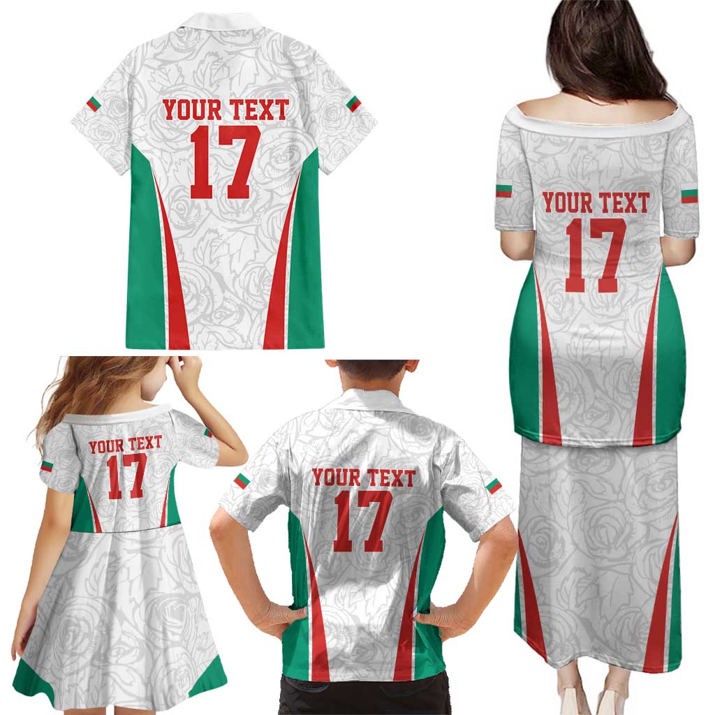 Custom Bulgaria Football We are Champions Family Matching Puletasi and Hawaiian Shirt Sporty Style with Lion Mascot