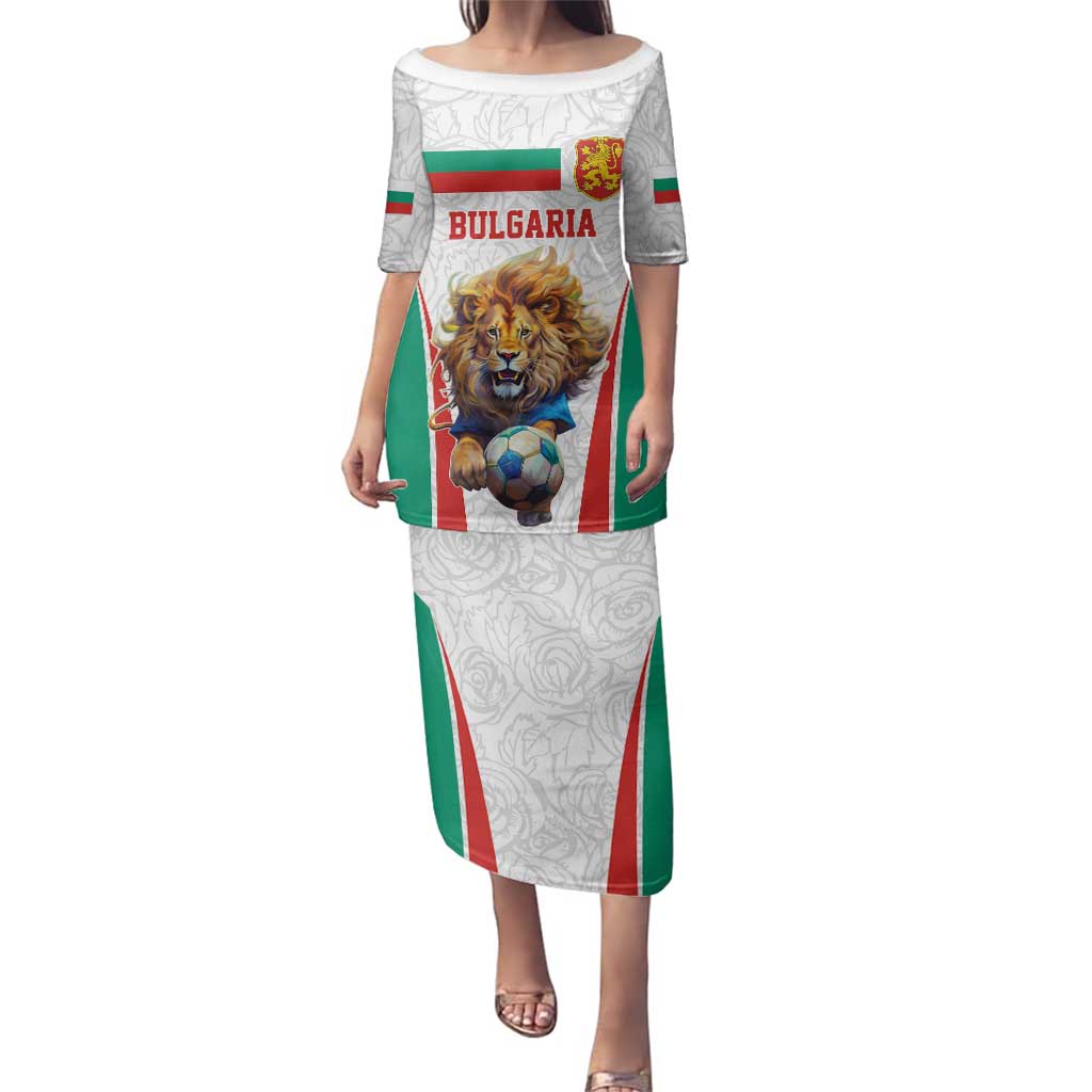 Custom Bulgaria Football We are Champions Family Matching Puletasi and Hawaiian Shirt Sporty Style with Lion Mascot