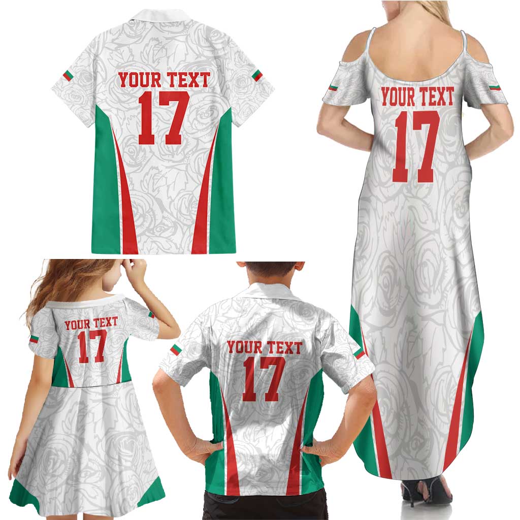 Custom Bulgaria Football We are Champions Family Matching Summer Maxi Dress and Hawaiian Shirt Sporty Style with Lion Mascot
