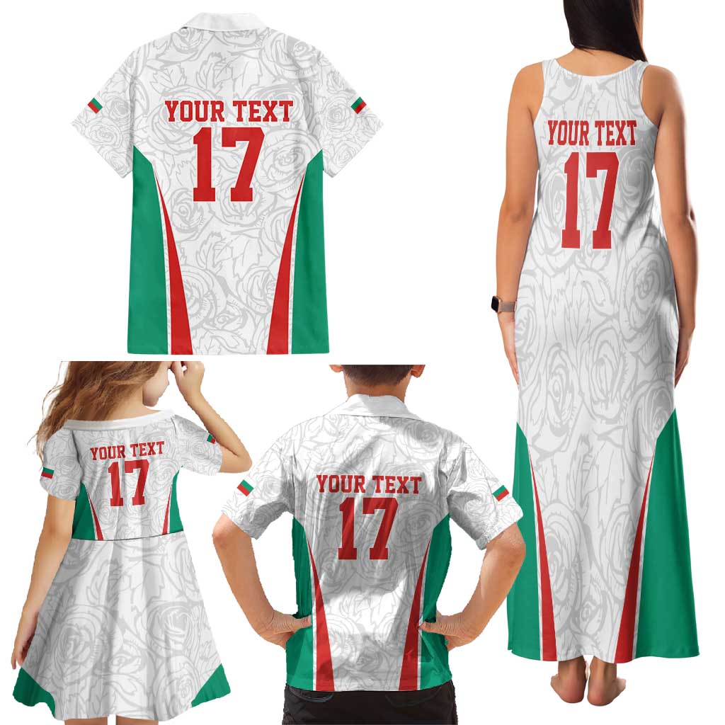 Custom Bulgaria Football We are Champions Family Matching Tank Maxi Dress and Hawaiian Shirt Sporty Style with Lion Mascot