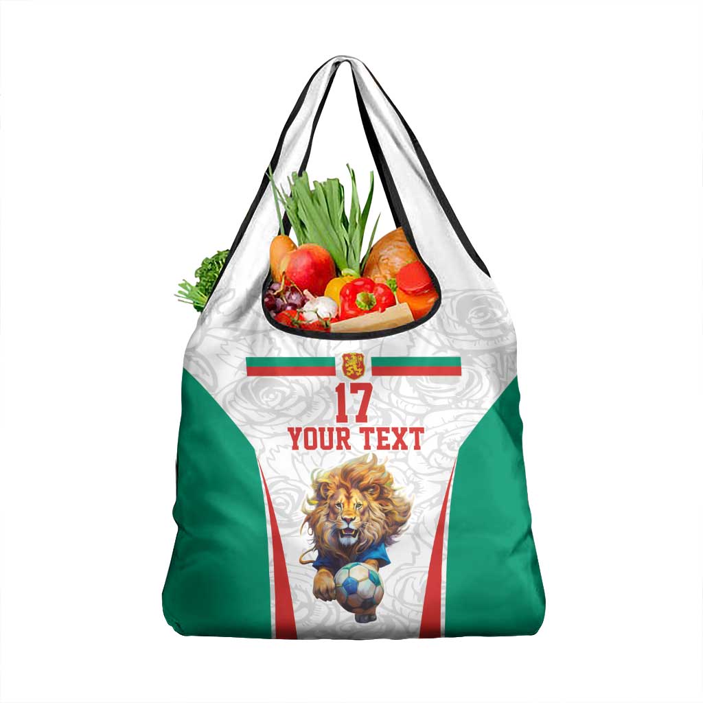 Custom Bulgaria Football We are Champions Grocery Bag Sporty Style with Lion Mascot