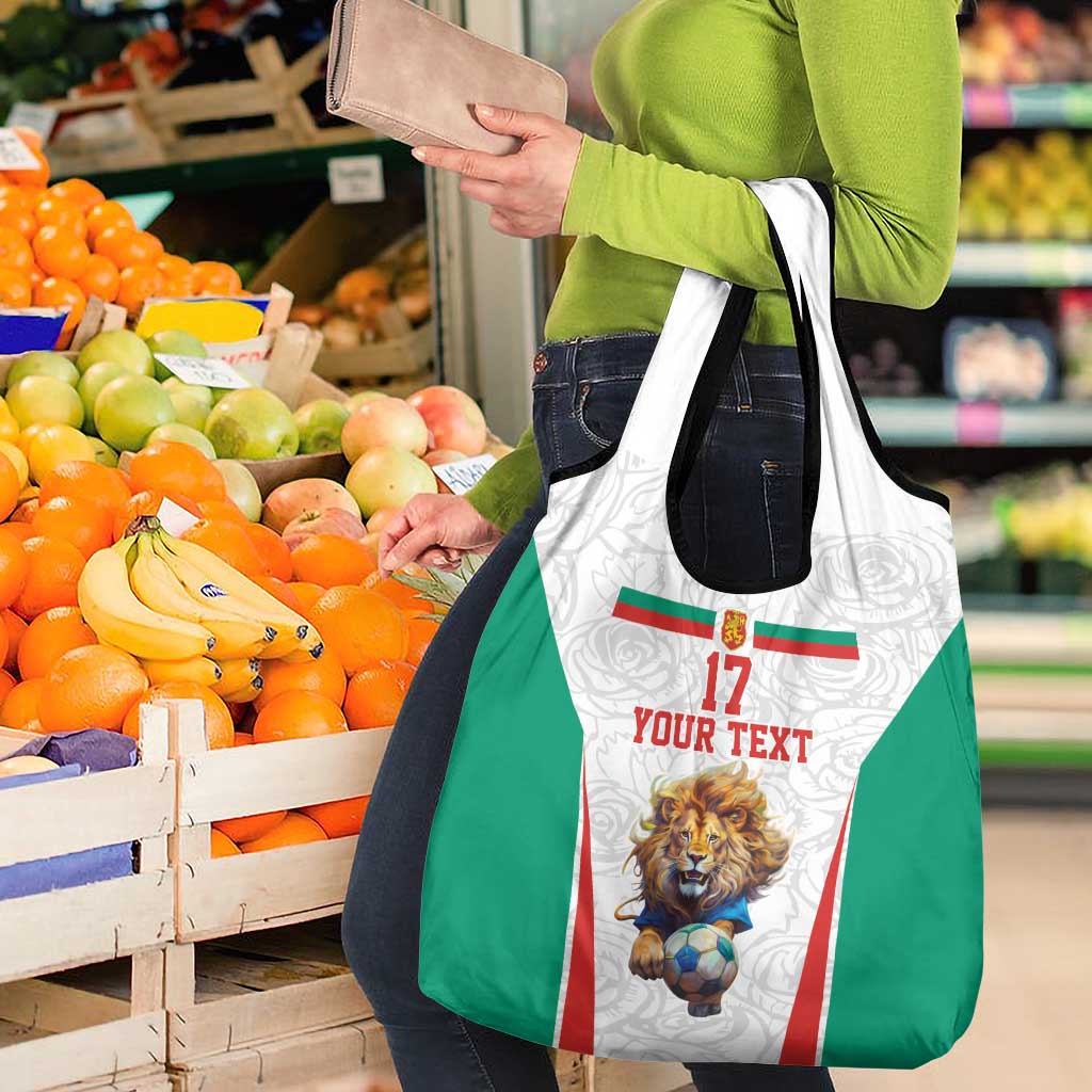Custom Bulgaria Football We are Champions Grocery Bag Sporty Style with Lion Mascot