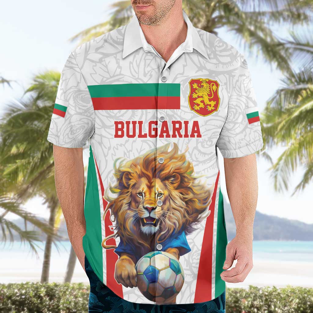 Custom Bulgaria Football We are Champions Hawaiian Shirt Sporty Style with Lion Mascot