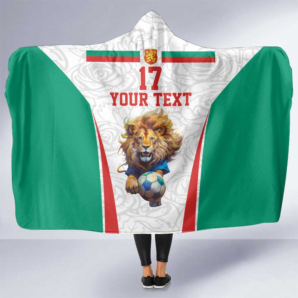 Custom Bulgaria Football We are Champions Hooded Blanket Sporty Style with Lion Mascot