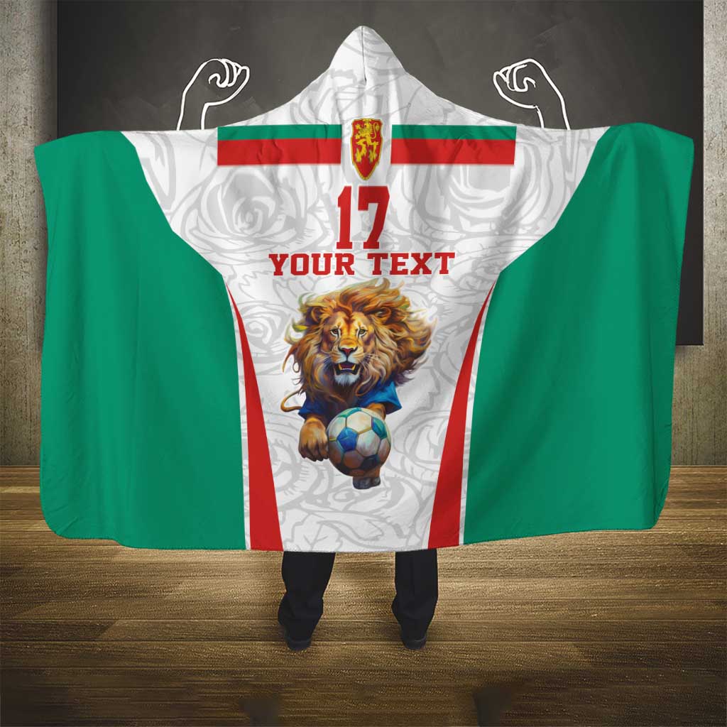 Custom Bulgaria Football We are Champions Hooded Blanket Sporty Style with Lion Mascot