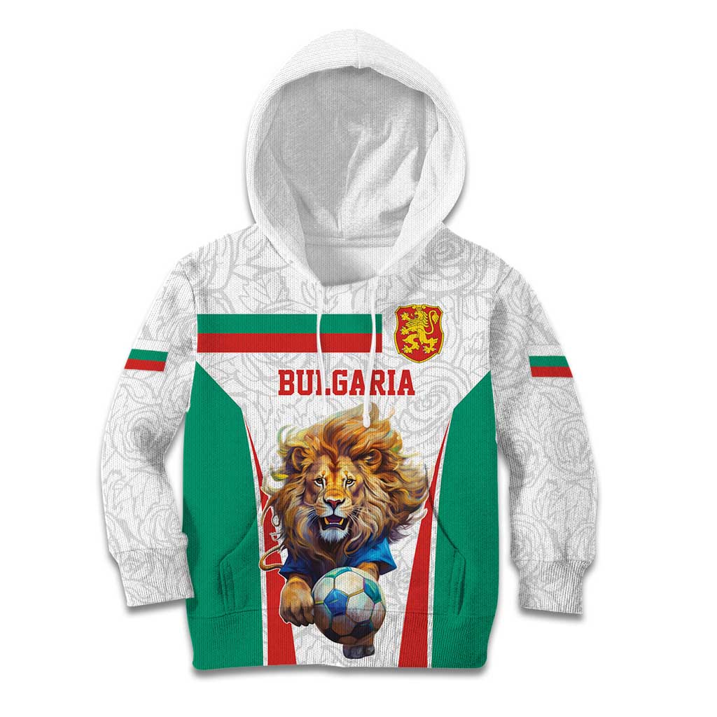 Custom Bulgaria Football We are Champions Kid Hoodie Sporty Style with Lion Mascot