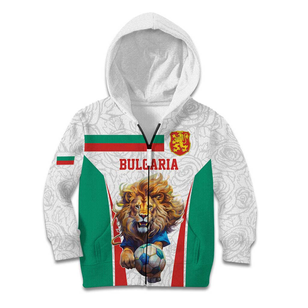 Custom Bulgaria Football We are Champions Kid Hoodie Sporty Style with Lion Mascot