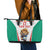 Custom Bulgaria Football We are Champions Leather Tote Bag Sporty Style with Lion Mascot