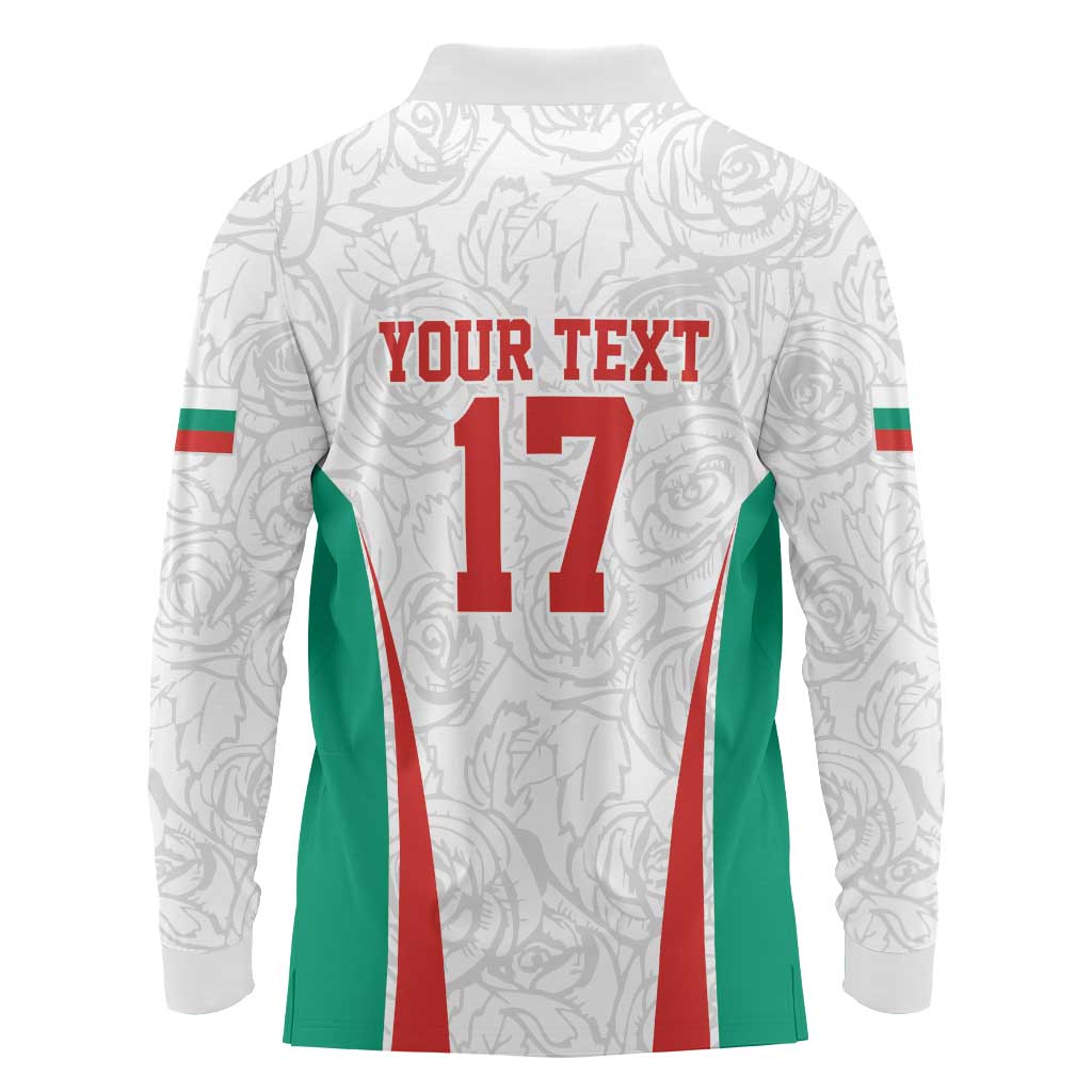 Custom Bulgaria Football We are Champions Long Sleeve Polo Shirt Sporty Style with Lion Mascot