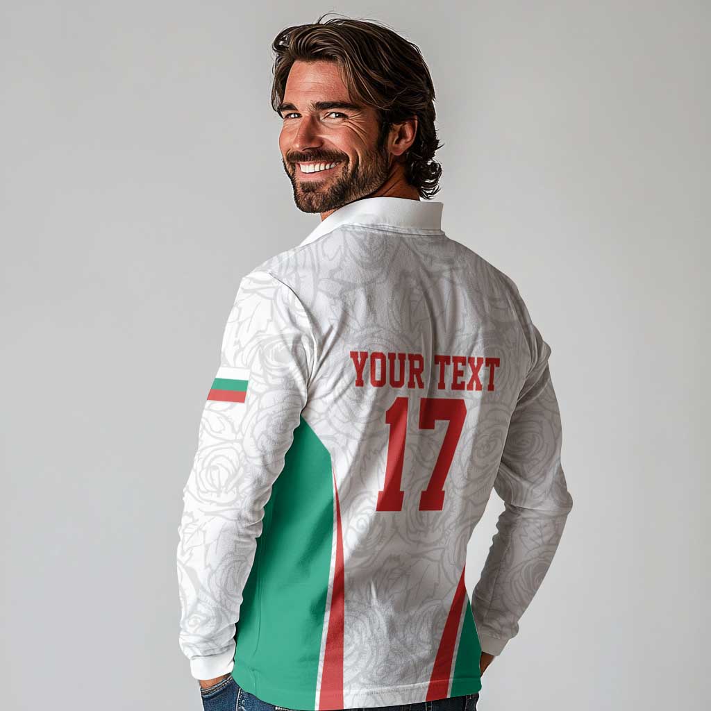Custom Bulgaria Football We are Champions Long Sleeve Polo Shirt Sporty Style with Lion Mascot