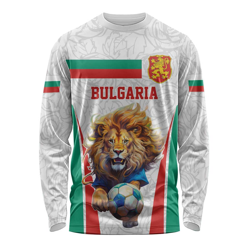 Custom Bulgaria Football We are Champions Long Sleeve Shirt Sporty Style with Lion Mascot
