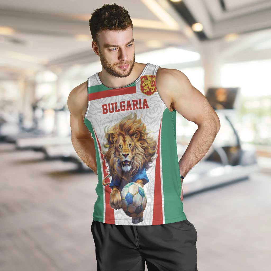 Custom Bulgaria Football We are Champions Men Tank Top Sporty Style with Lion Mascot