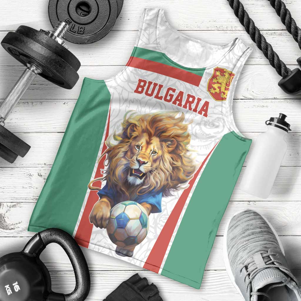 Custom Bulgaria Football We are Champions Men Tank Top Sporty Style with Lion Mascot