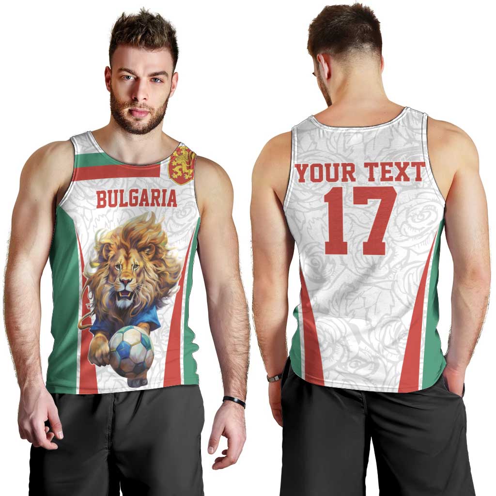 Custom Bulgaria Football We are Champions Men Tank Top Sporty Style with Lion Mascot