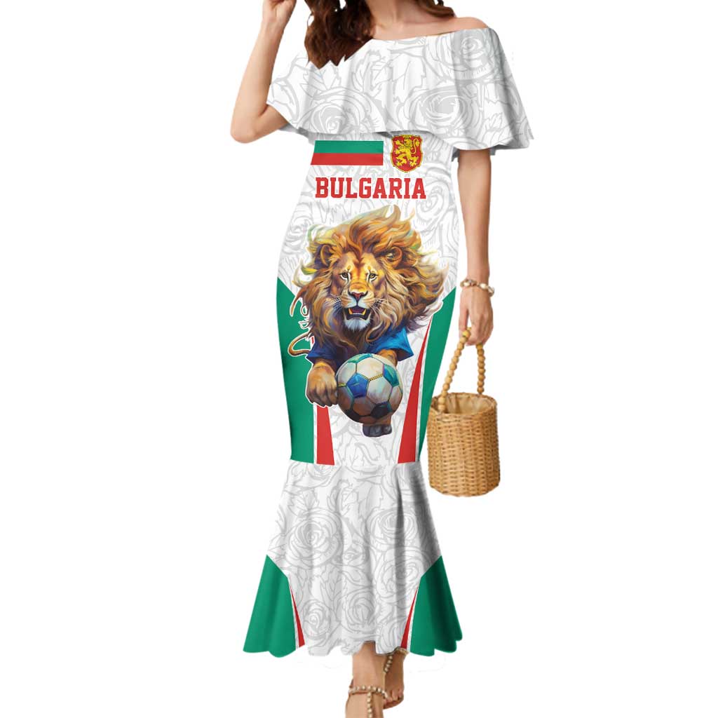 Custom Bulgaria Football We are Champions Mermaid Dress Sporty Style with Lion Mascot