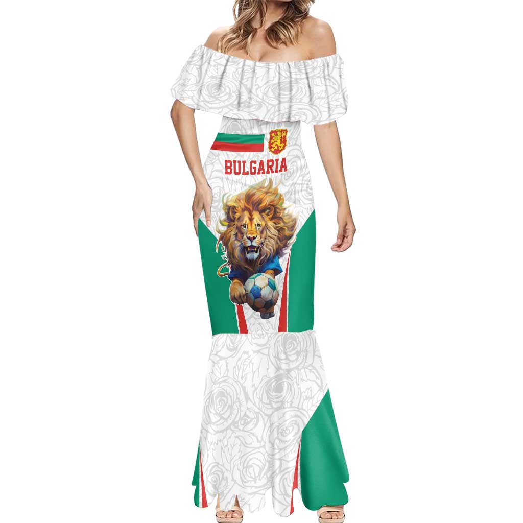 Custom Bulgaria Football We are Champions Mermaid Dress Sporty Style with Lion Mascot