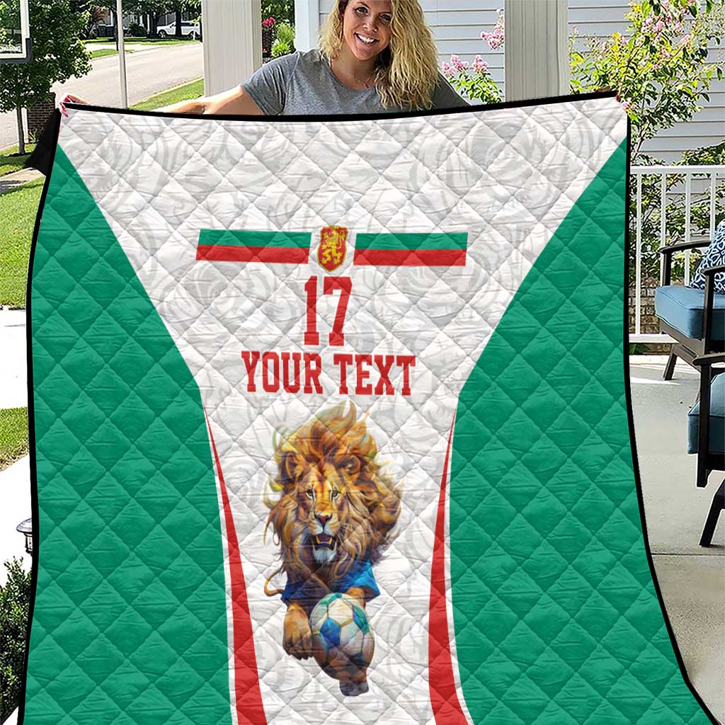 Custom Bulgaria Football We are Champions Quilt Sporty Style with Lion Mascot