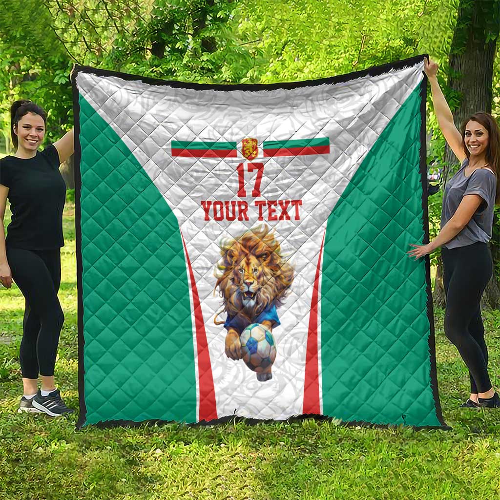 Custom Bulgaria Football We are Champions Quilt Sporty Style with Lion Mascot