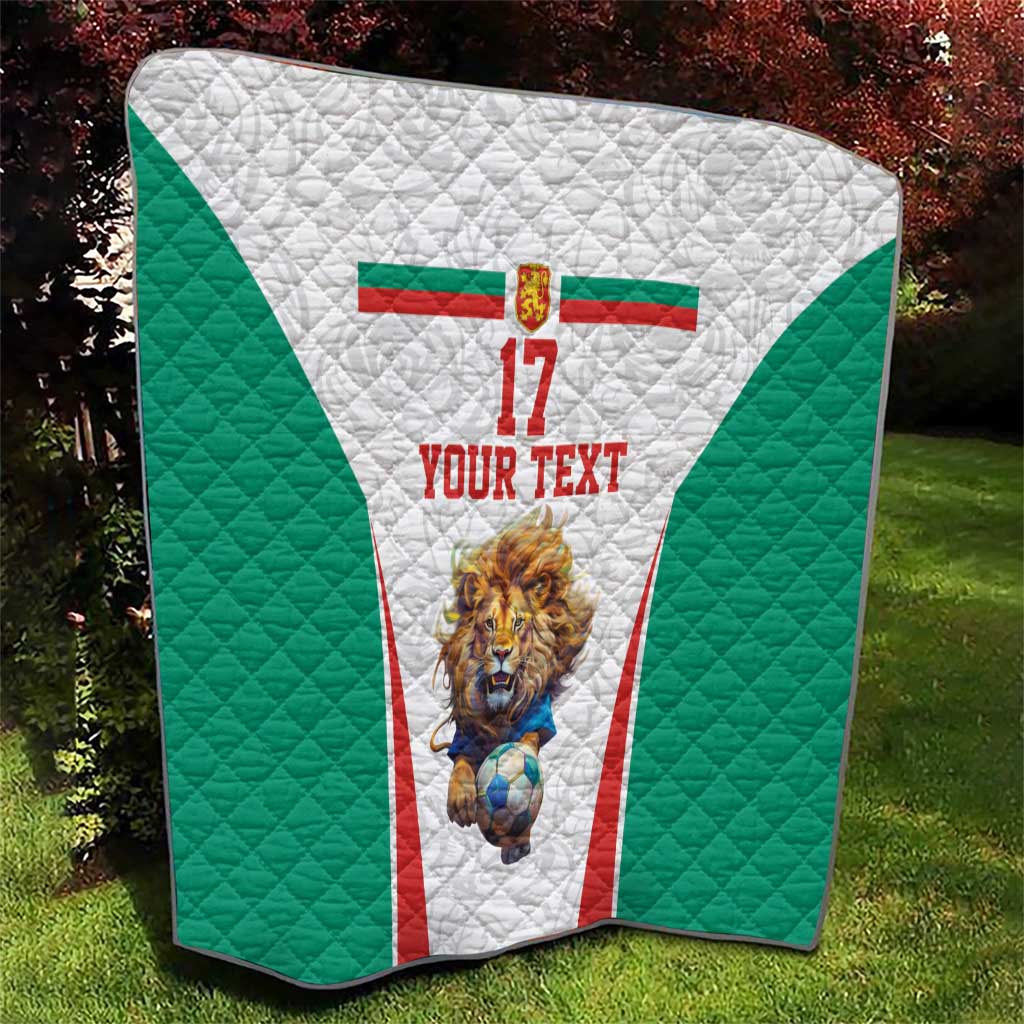 Custom Bulgaria Football We are Champions Quilt Sporty Style with Lion Mascot