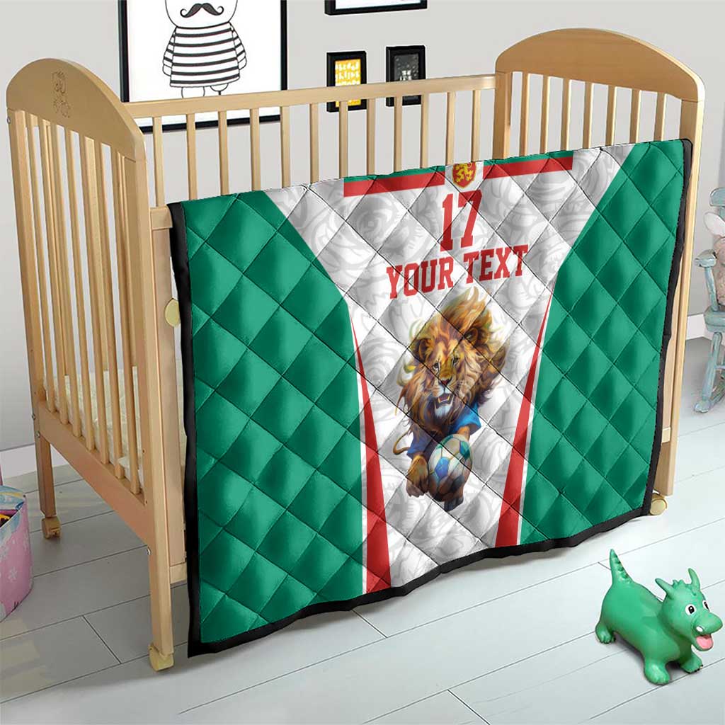 Custom Bulgaria Football We are Champions Quilt Sporty Style with Lion Mascot