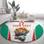 Custom Bulgaria Football We are Champions Round Carpet Sporty Style with Lion Mascot
