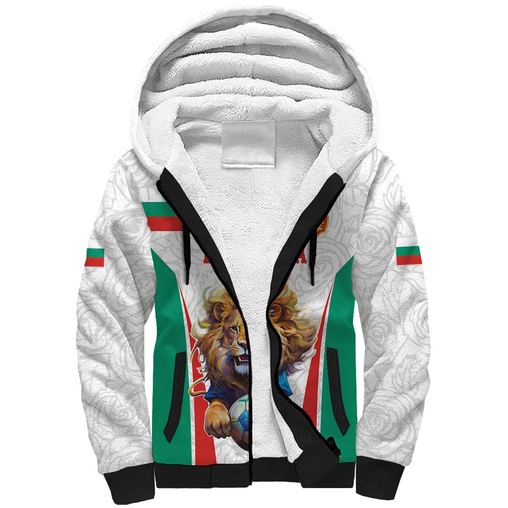 Custom Bulgaria Football We are Champions Sherpa Hoodie Sporty Style with Lion Mascot