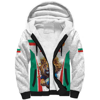 Custom Bulgaria Football We are Champions Sherpa Hoodie Sporty Style with Lion Mascot