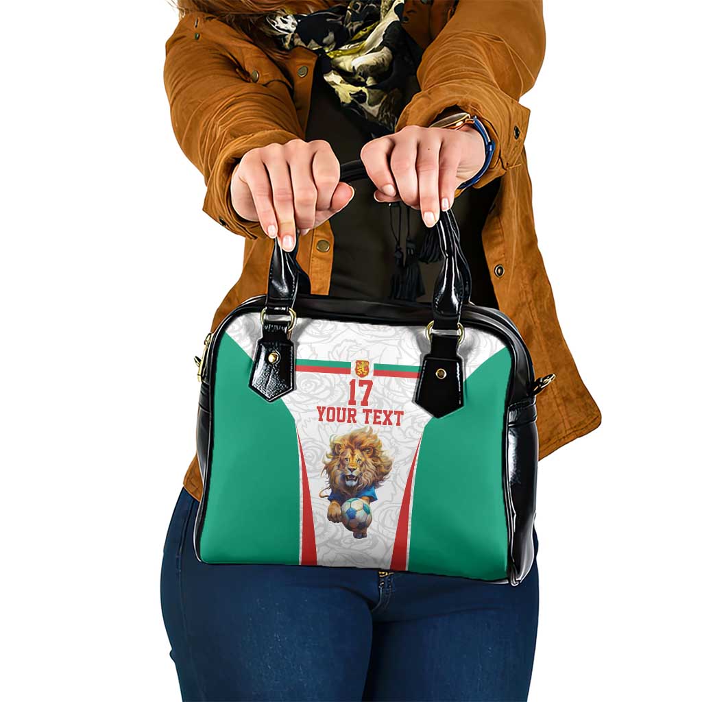 Custom Bulgaria Football We are Champions Shoulder Handbag Sporty Style with Lion Mascot