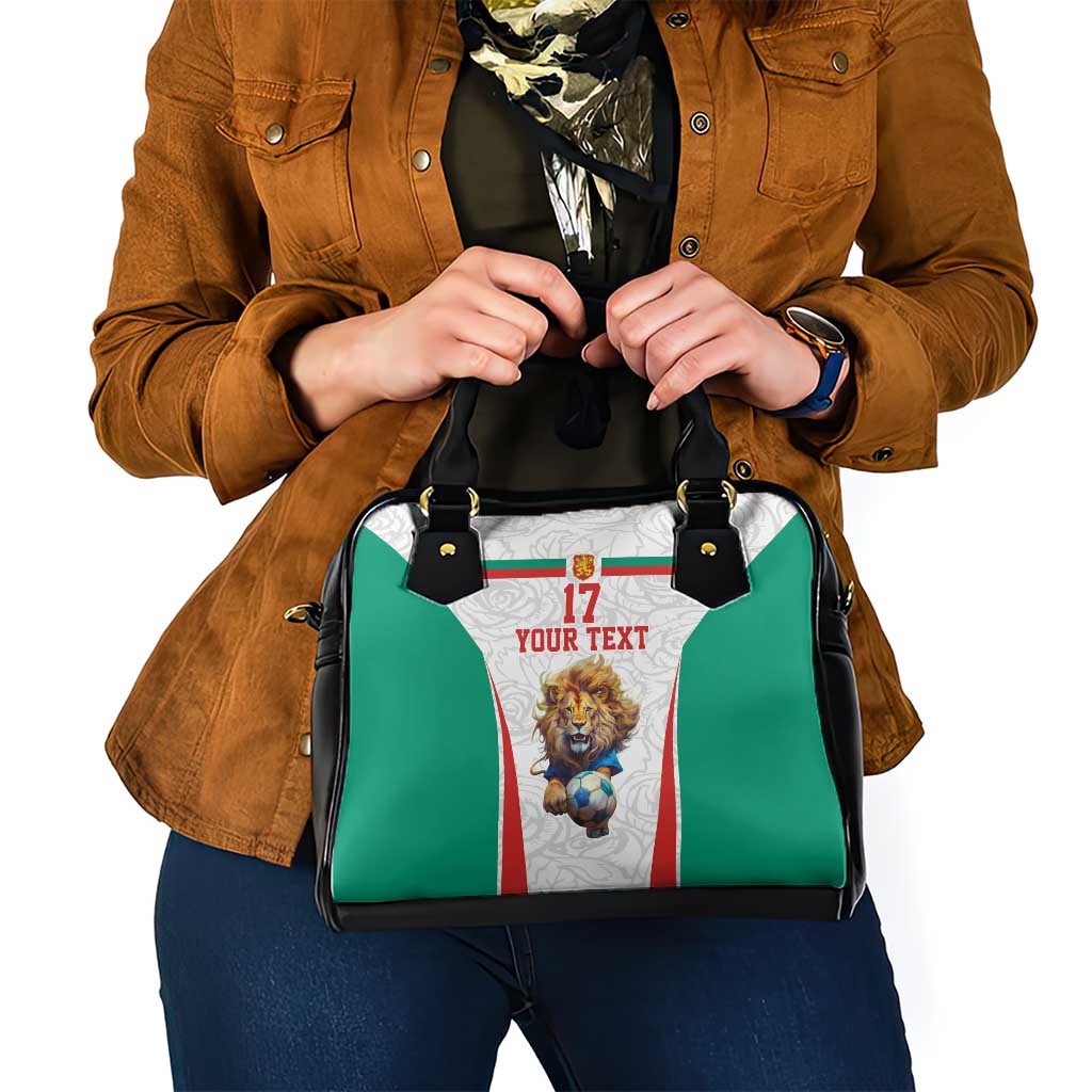 Custom Bulgaria Football We are Champions Shoulder Handbag Sporty Style with Lion Mascot