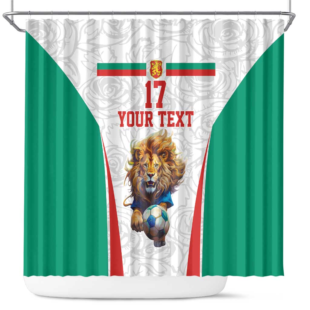 Custom Bulgaria Football We are Champions Shower Curtain Sporty Style with Lion Mascot