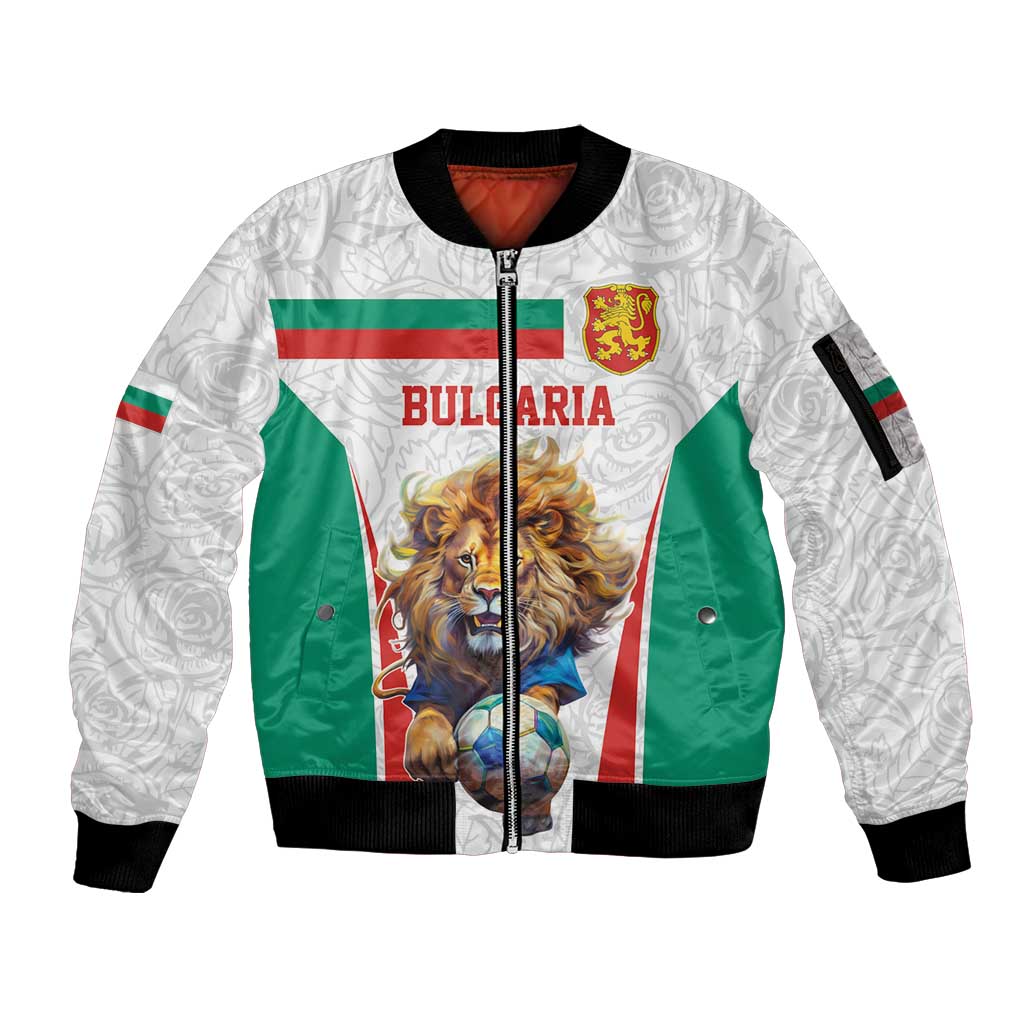 Custom Bulgaria Football We are Champions Sleeve Zip Bomber Jacket Sporty Style with Lion Mascot