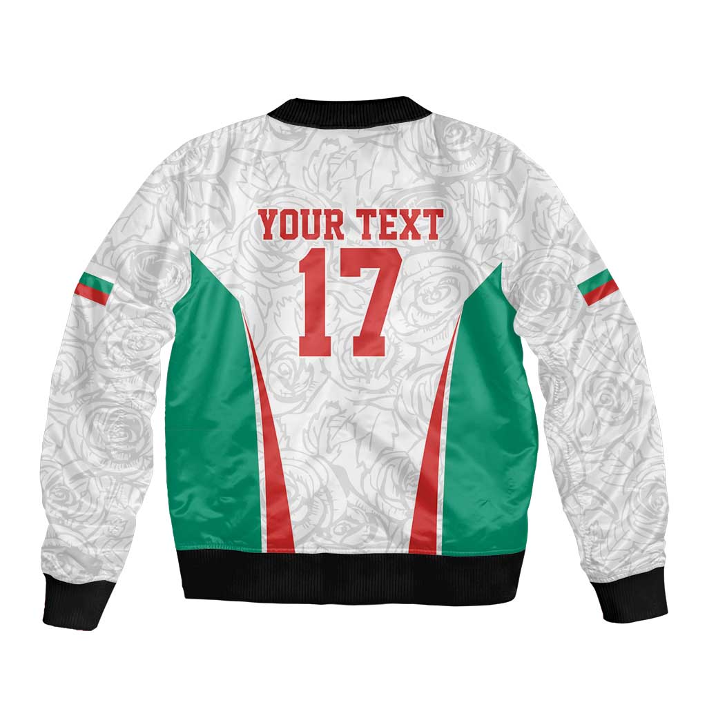 Custom Bulgaria Football We are Champions Sleeve Zip Bomber Jacket Sporty Style with Lion Mascot