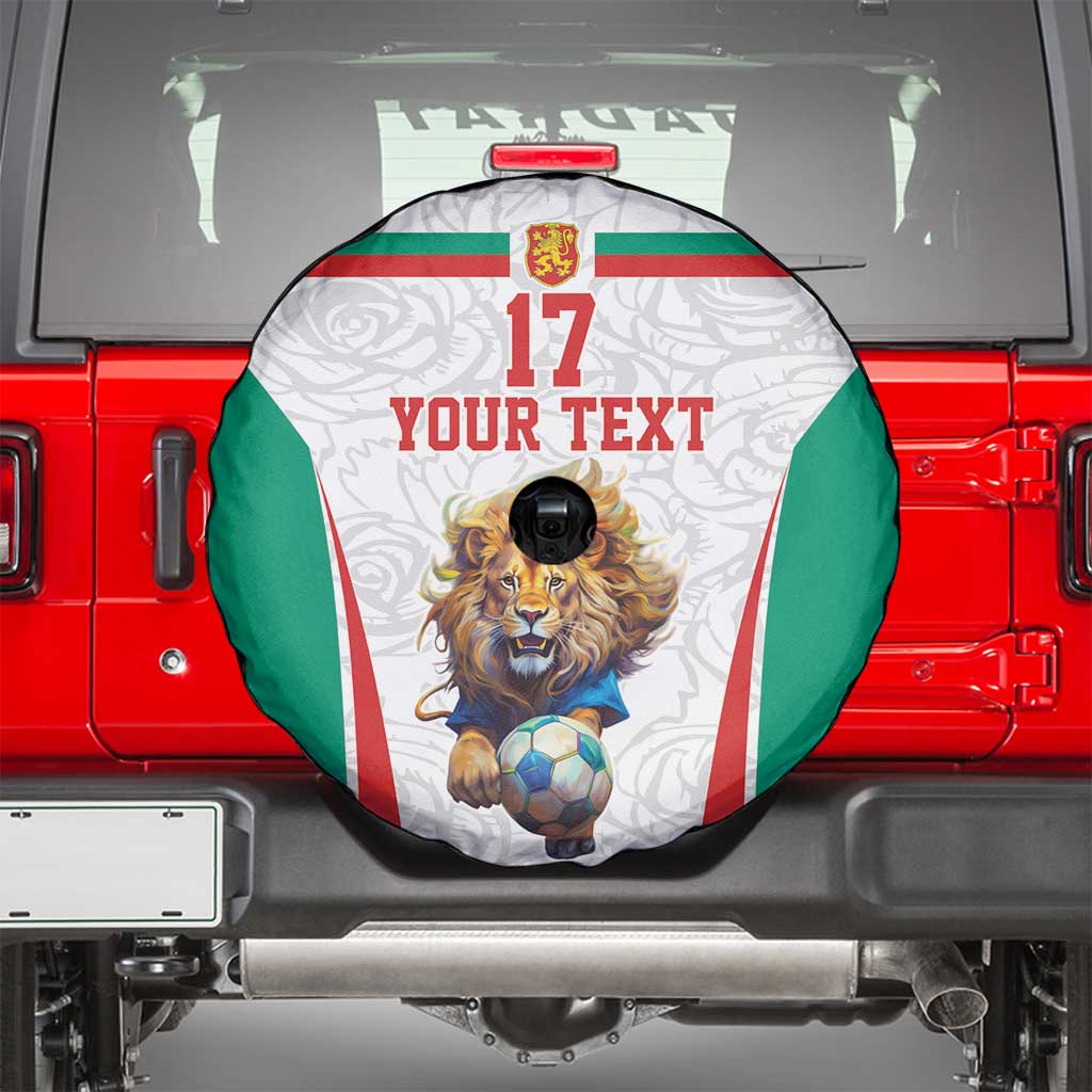 Custom Bulgaria Football We are Champions Spare Tire Cover Sporty Style with Lion Mascot