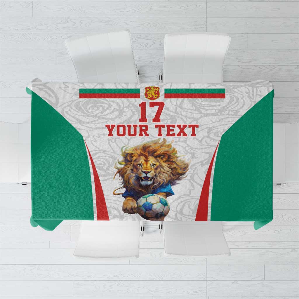 Custom Bulgaria Football We are Champions Tablecloth Sporty Style with Lion Mascot