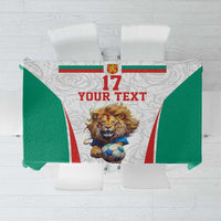 Custom Bulgaria Football We are Champions Tablecloth Sporty Style with Lion Mascot
