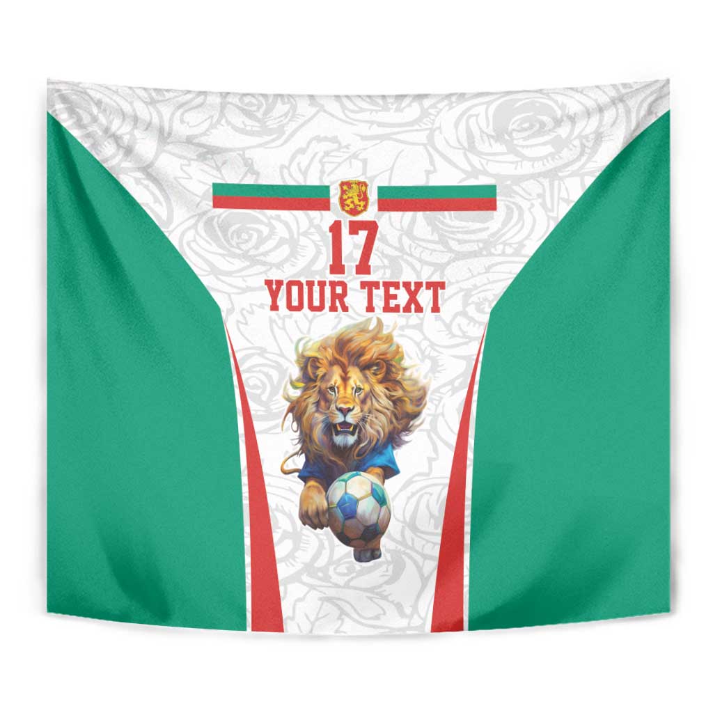 Custom Bulgaria Football We are Champions Tapestry Sporty Style with Lion Mascot