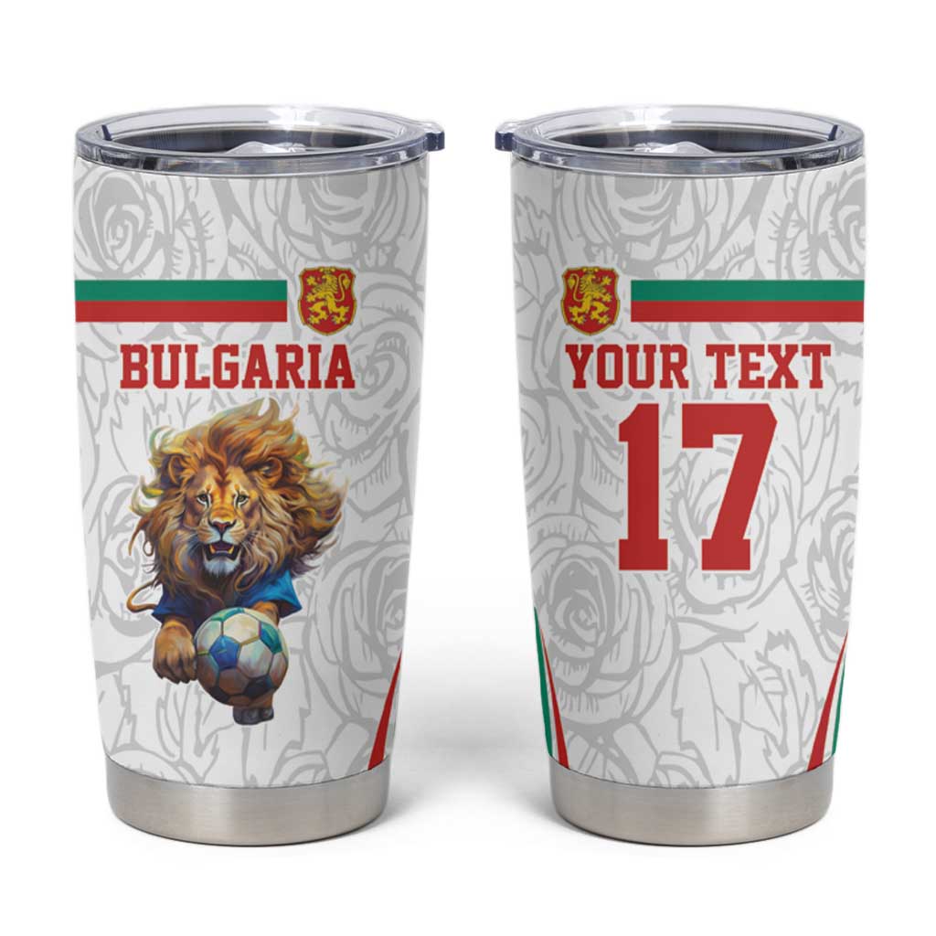 Custom Bulgaria Football We are Champions Tumbler Cup Sporty Style with Lion Mascot
