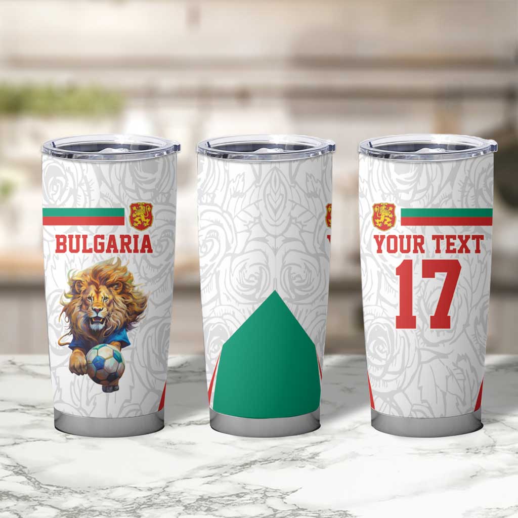 Custom Bulgaria Football We are Champions Tumbler Cup Sporty Style with Lion Mascot
