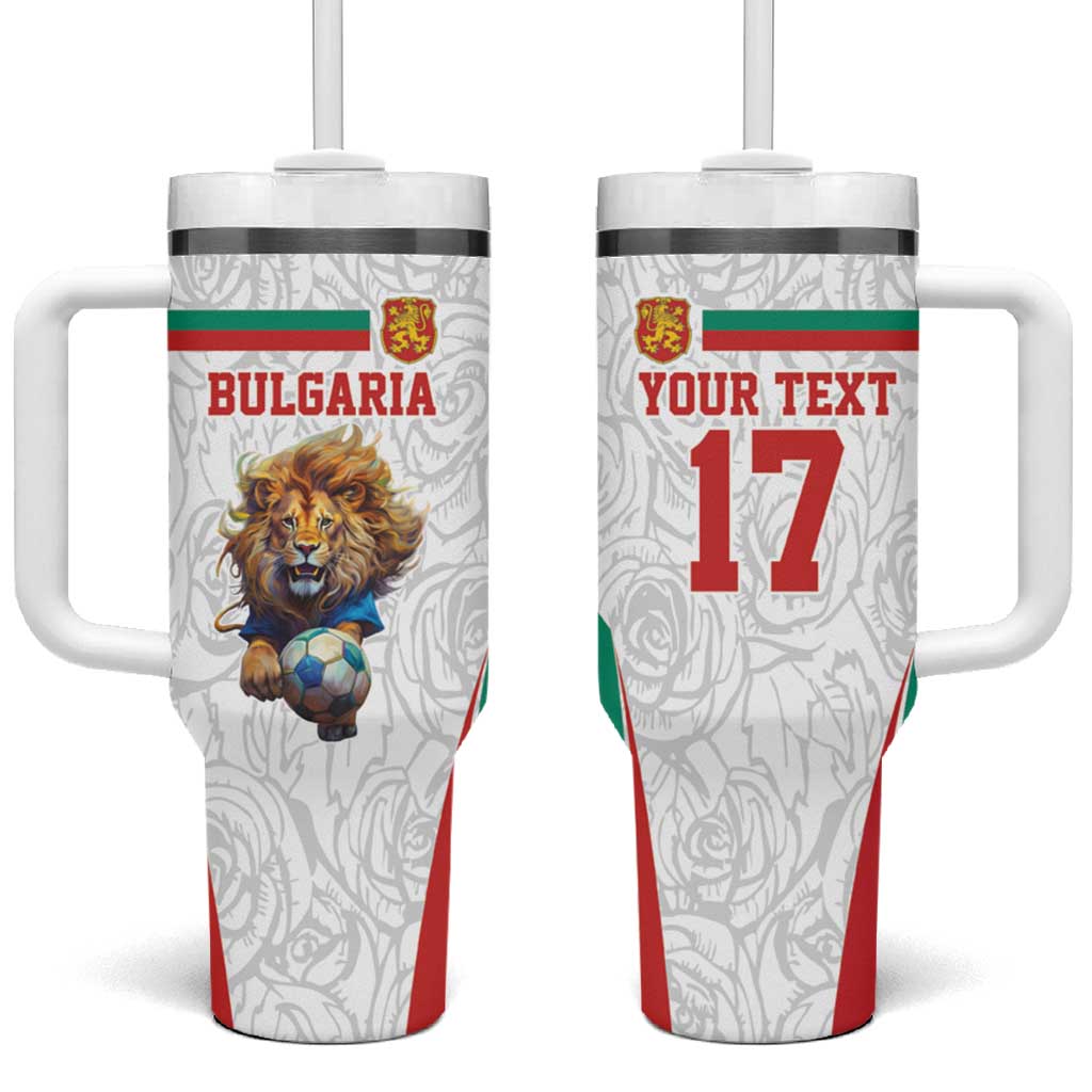 Custom Bulgaria Football We are Champions Tumbler With Handle Sporty Style with Lion Mascot