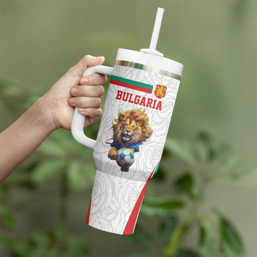 Custom Bulgaria Football We are Champions Tumbler With Handle Sporty Style with Lion Mascot