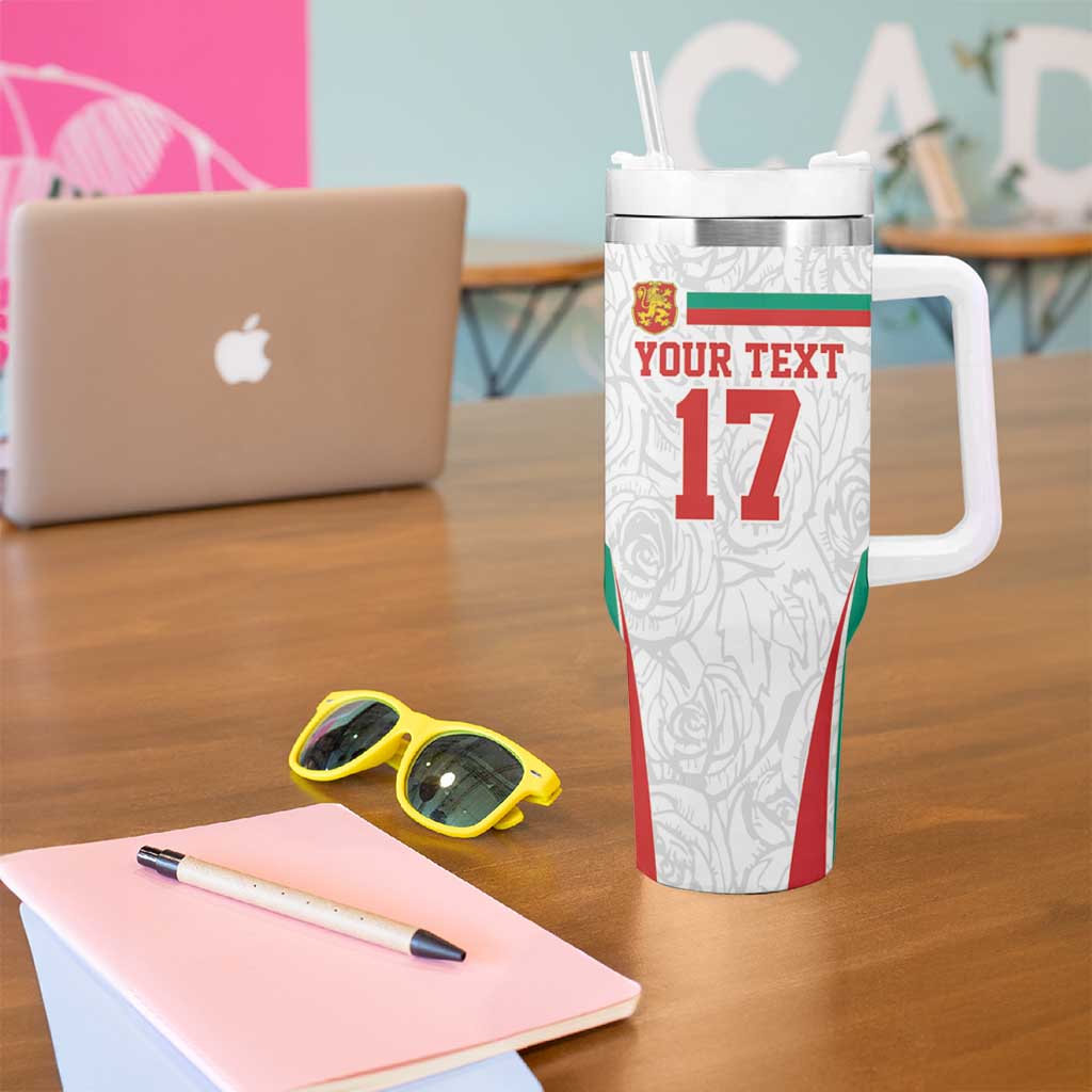 Custom Bulgaria Football We are Champions Tumbler With Handle Sporty Style with Lion Mascot