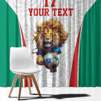 Custom Bulgaria Football We are Champions Window Curtain Sporty Style with Lion Mascot