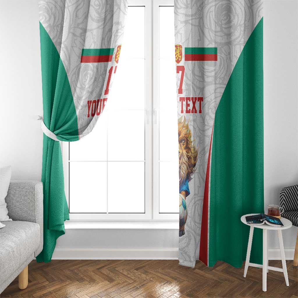 Custom Bulgaria Football We are Champions Window Curtain Sporty Style with Lion Mascot