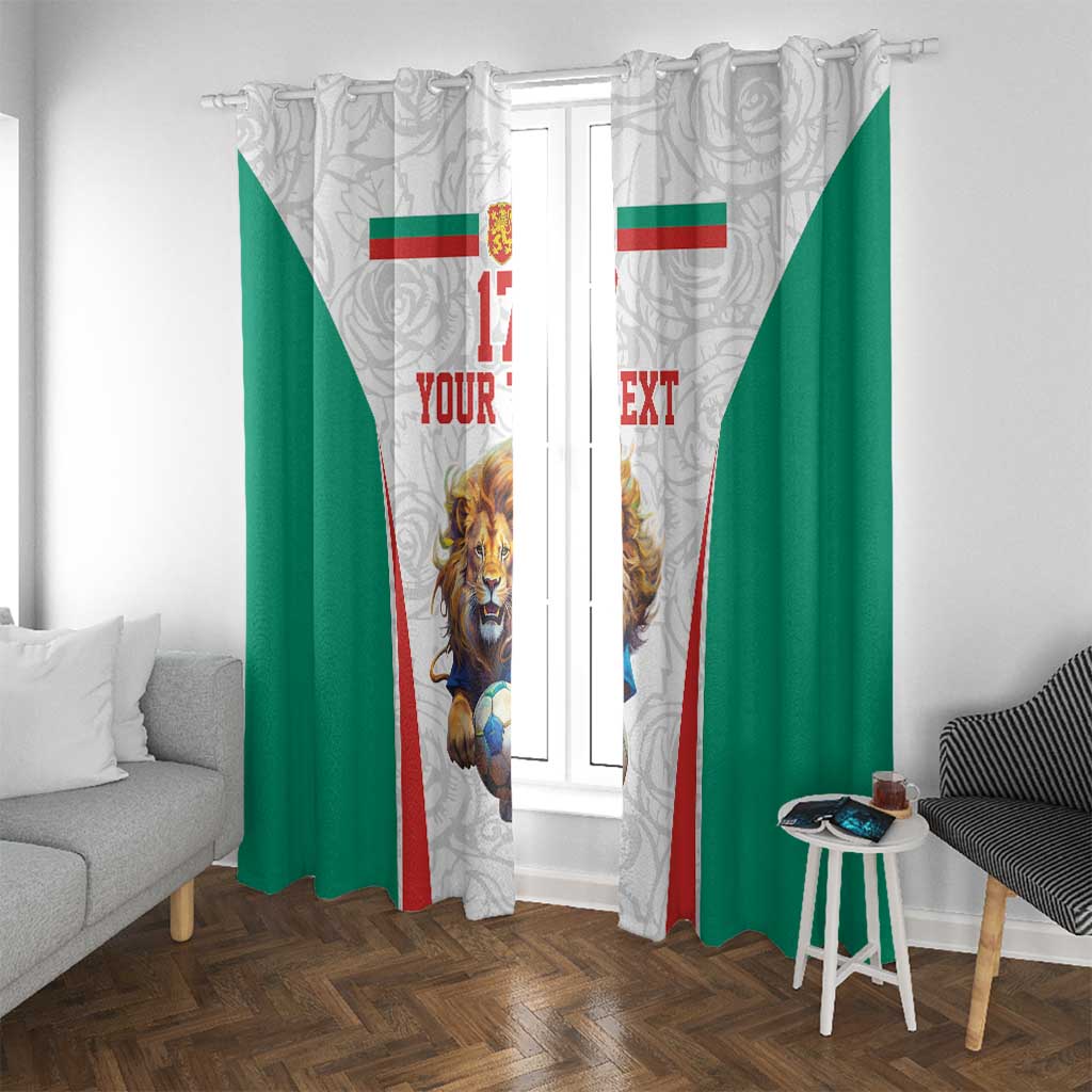Custom Bulgaria Football We are Champions Window Curtain Sporty Style with Lion Mascot
