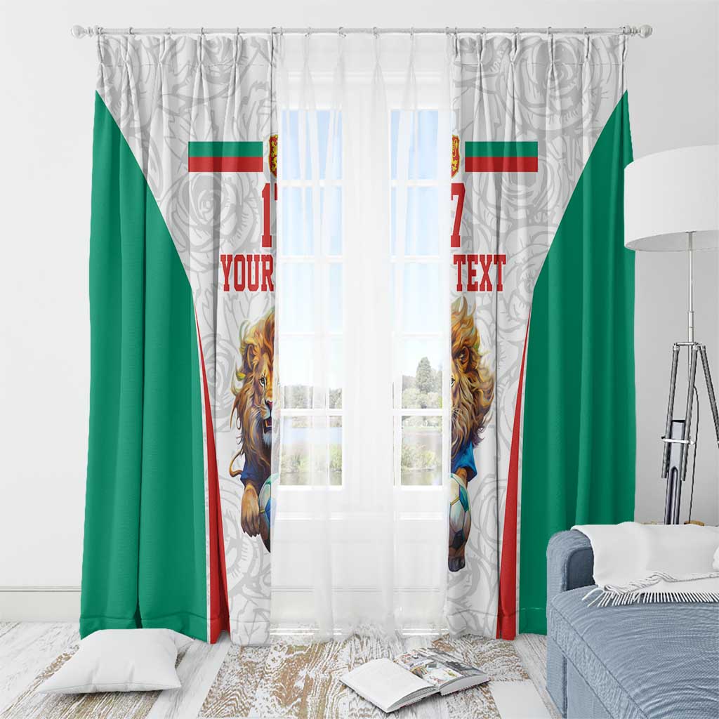 Custom Bulgaria Football We are Champions Window Curtain Sporty Style with Lion Mascot