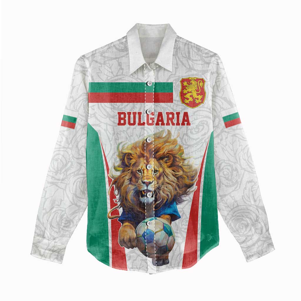 Custom Bulgaria Football We are Champions Women Casual Shirt Sporty Style with Lion Mascot