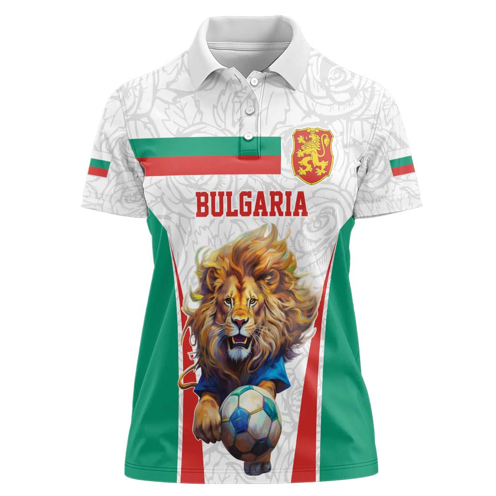 Custom Bulgaria Football We are Champions Women Polo Shirt Sporty Style with Lion Mascot
