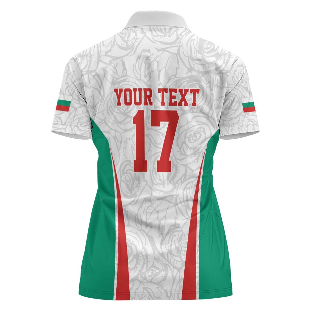 Custom Bulgaria Football We are Champions Women Polo Shirt Sporty Style with Lion Mascot