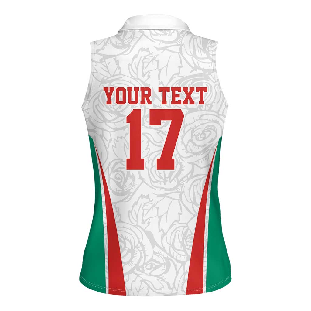 Custom Bulgaria Football We are Champions Women Sleeveless Polo Shirt Sporty Style with Lion Mascot