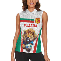 Custom Bulgaria Football We are Champions Women Sleeveless Polo Shirt Sporty Style with Lion Mascot